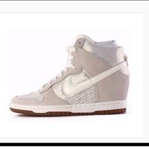 Nike White wedge sneaker sz 9